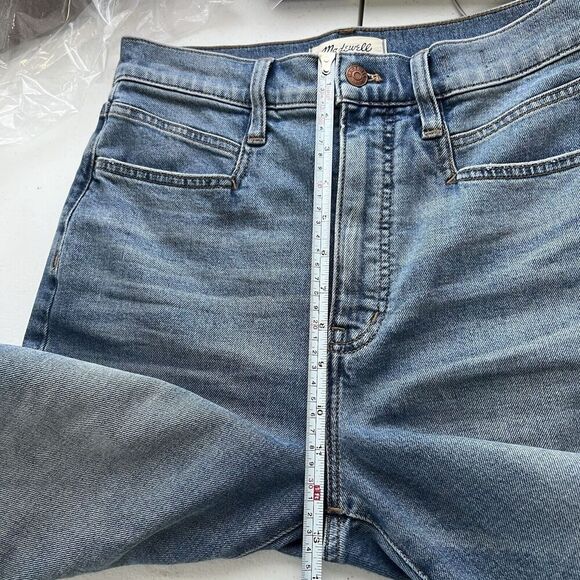 Madewell Women's The Momjean Blue Wash 5 Pocket‎ Style Cotton Mom Jeans Size 27 - Picture 14 of 16